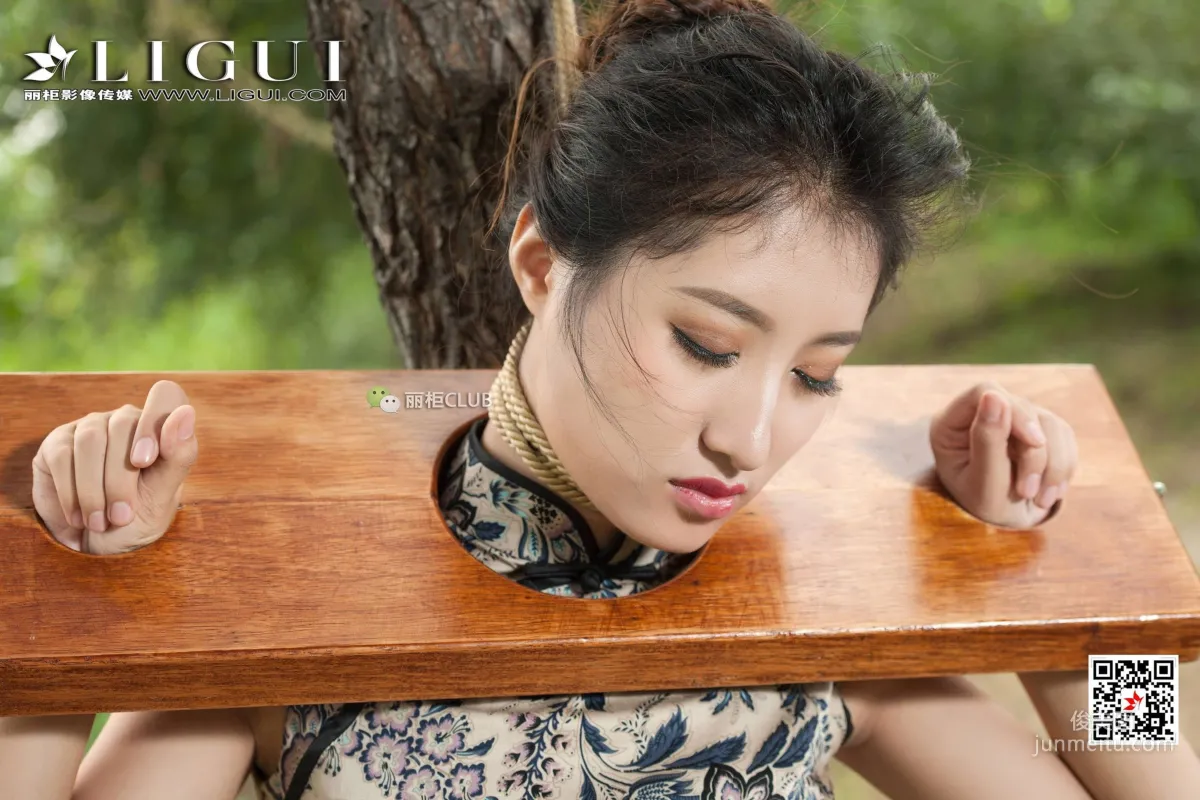 腿模思彤《旗袍美束鐐铐人體》 [麗櫃LIGUI] 網絡麗人 寫真集 16