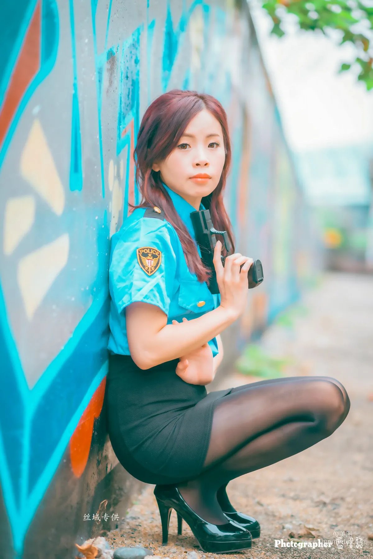 [台灣正妹] 賴筱菁《中彰橋下》(女警黑絲） 寫真集 7