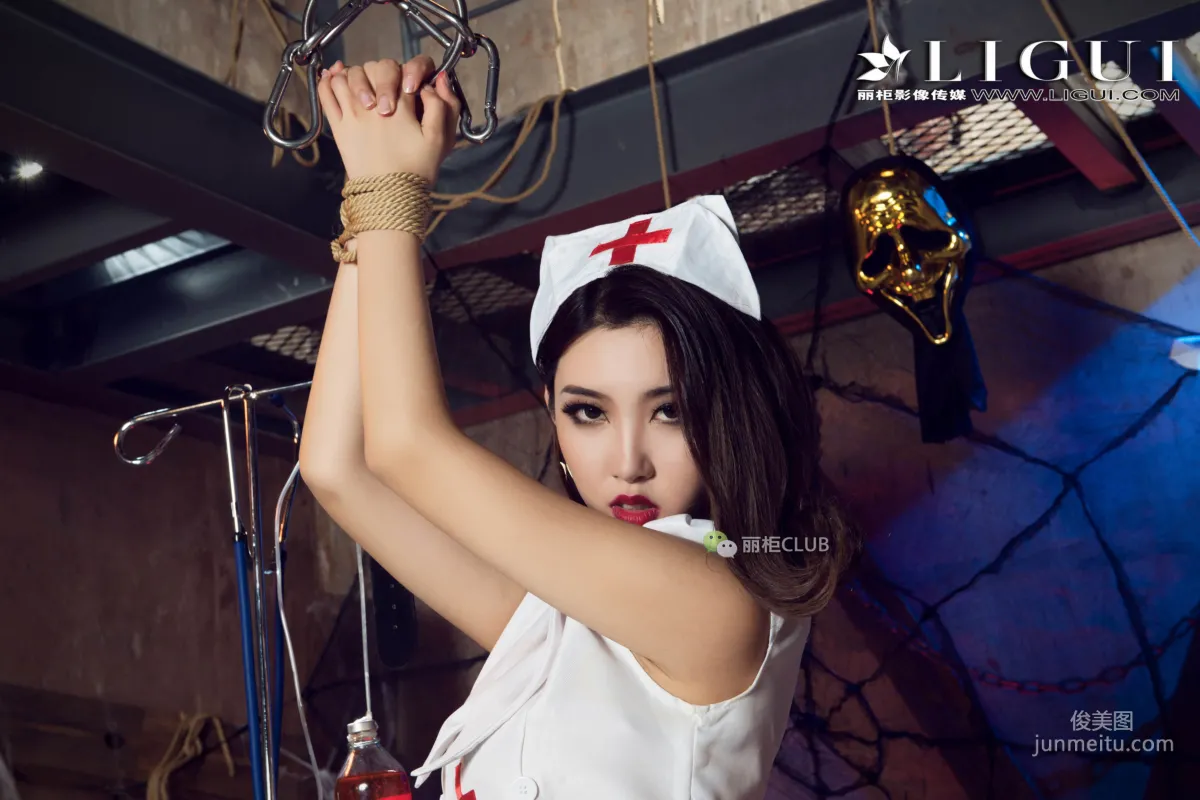 腿模筱筱《護士捆綁》 [麗櫃Ligui] 美腿絲足寫真集 27