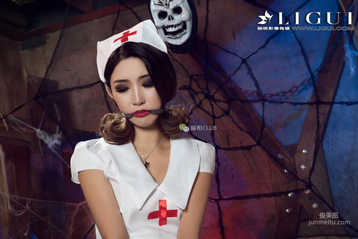腿模筱筱《護士捆綁》 [麗櫃Ligui] 美腿絲足寫真集 42