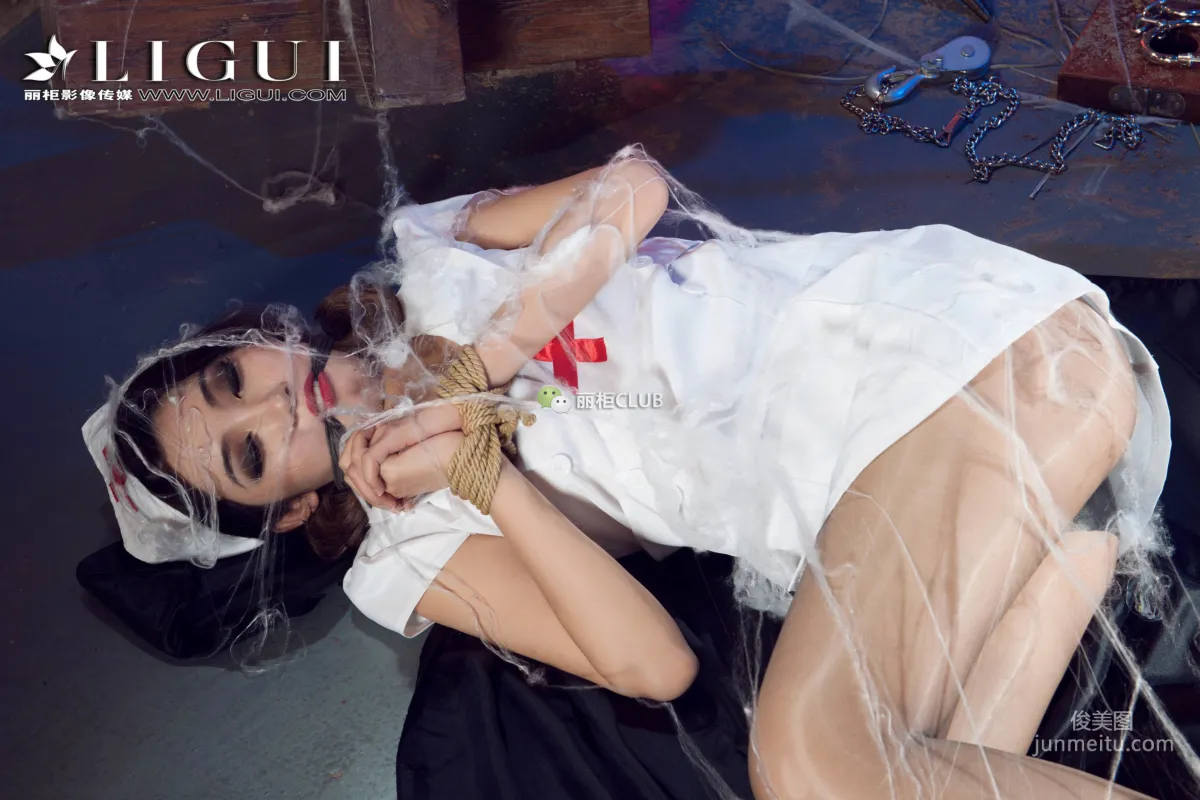 腿模筱筱《護士捆綁》 [麗櫃Ligui] 美腿絲足寫真集 78