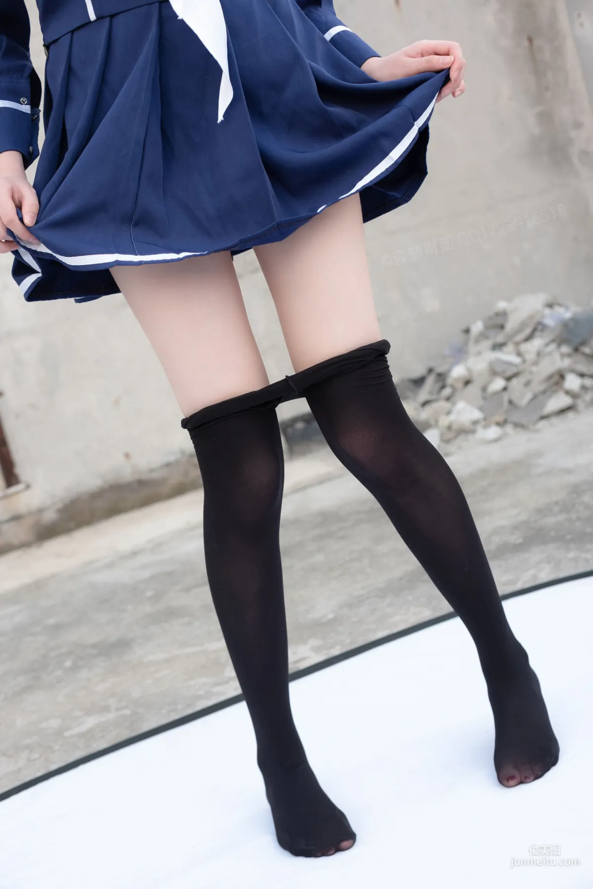 《天台黑丝水手服》 [森萝财团] X-043 写真集97