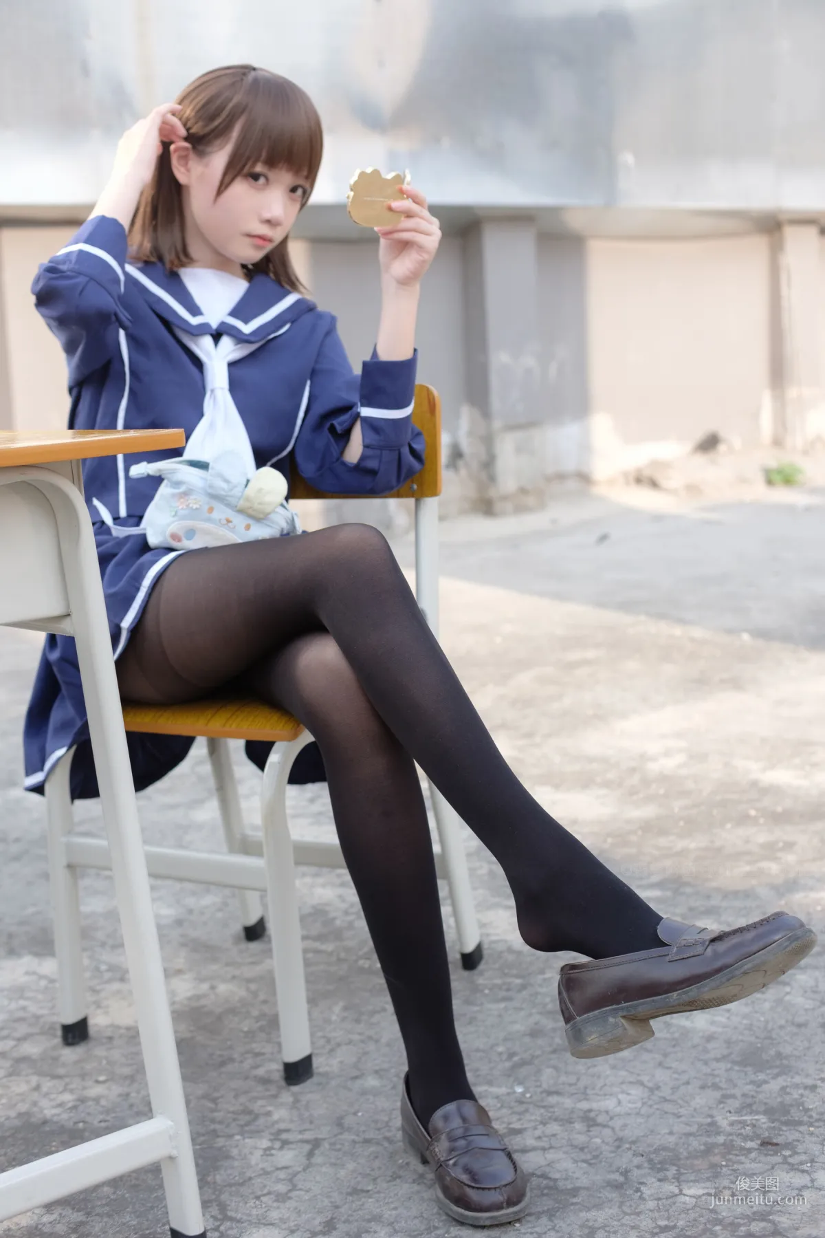 《天台黑丝水手服》 [森萝财团] X-043 写真集11