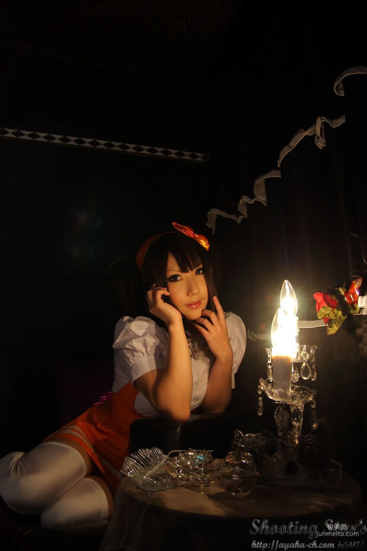 绫香 (サク Saku Ayaka) [Honoo no Rocket] Waitress+Cheerleader [Sakuyabime] 寫真集 48