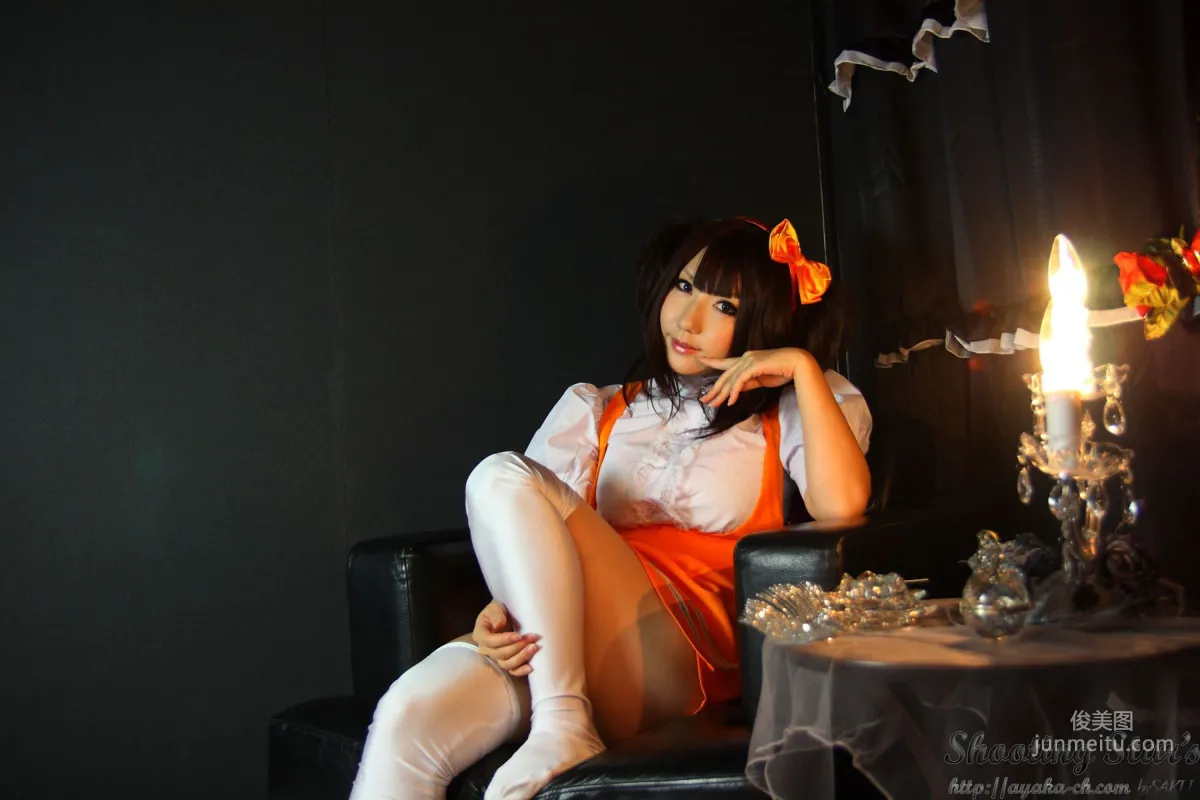 绫香 (サク Saku Ayaka) [Honoo no Rocket] Waitress+Cheerleader [Sakuyabime] 寫真集 37