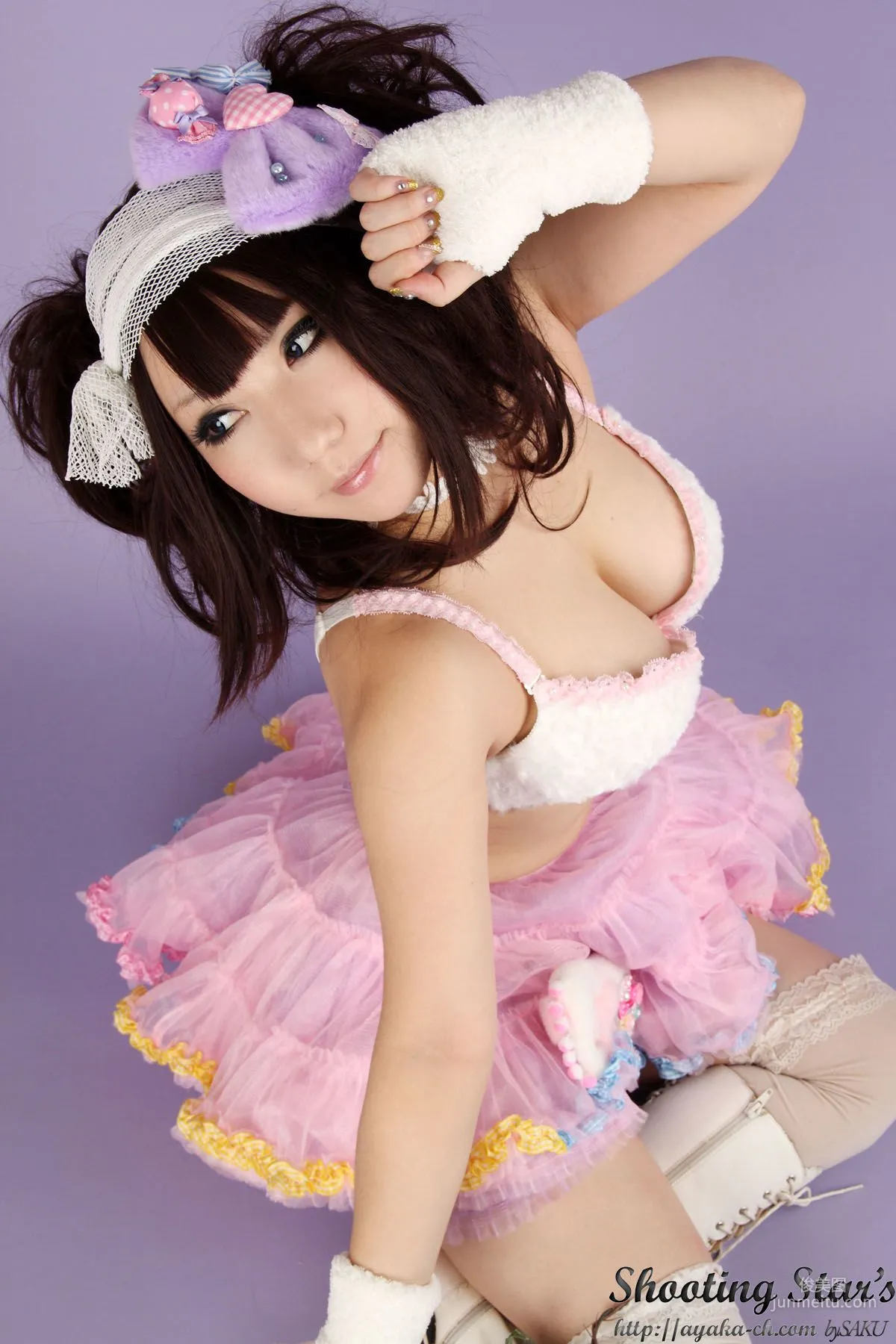 绫香 (サク Saku Ayaka) [Honoo no Rocket] Waitress+Cheerleader [Sakuyabime] 寫真集 46