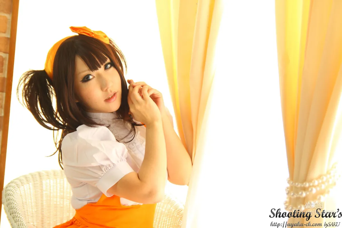 绫香 (サク Saku Ayaka) [Honoo no Rocket] Waitress+Cheerleader [Sakuyabime] 寫真集 51