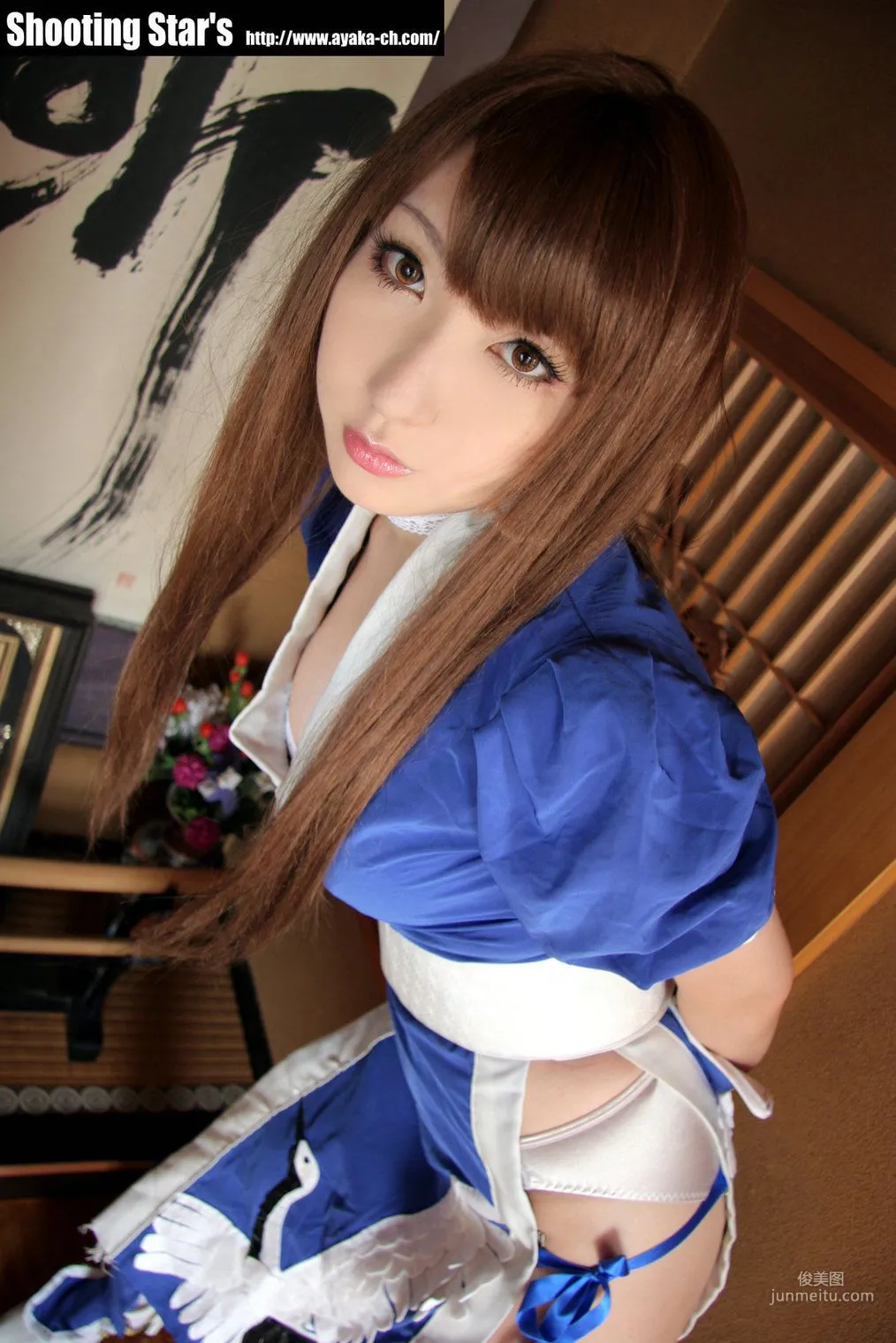 サク (绫香 Saku Ayaka) 《Dead Or Alive》-霞-Kasumi 藍色 寫真集 64