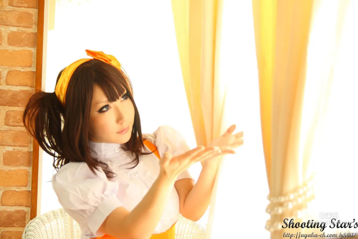 绫香 (サク Saku Ayaka) [Honoo no Rocket] Waitress+Cheerleader [Sakuyabime] 寫真集 52