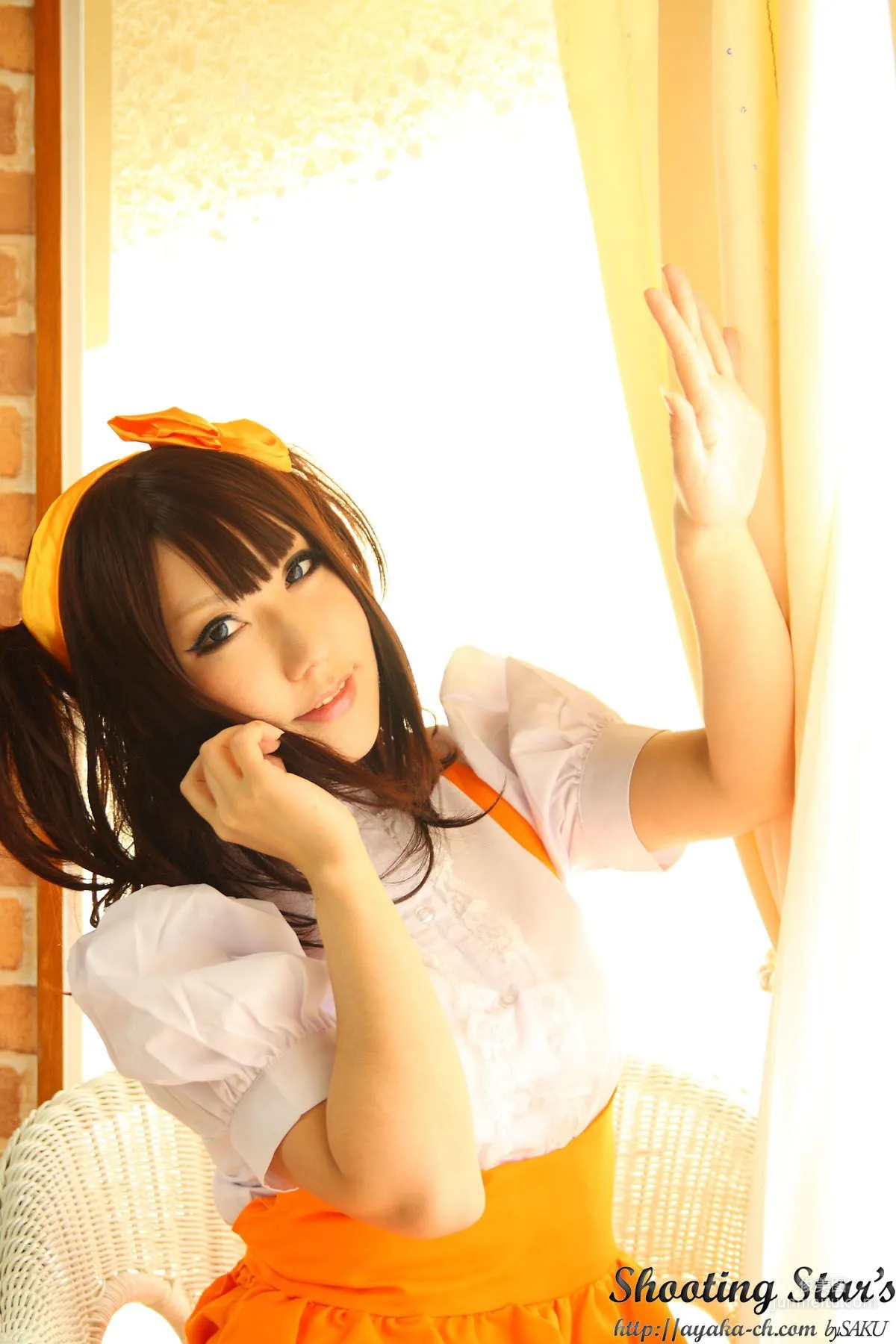 绫香 (サク Saku Ayaka) [Honoo no Rocket] Waitress+Cheerleader [Sakuyabime] 寫真集 53