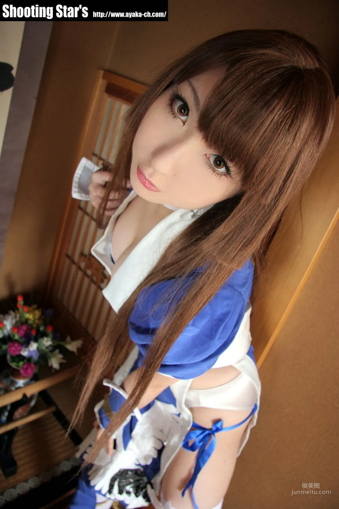 サク (绫香 Saku Ayaka) 《Dead Or Alive》-霞-Kasumi 藍色 寫真集 62