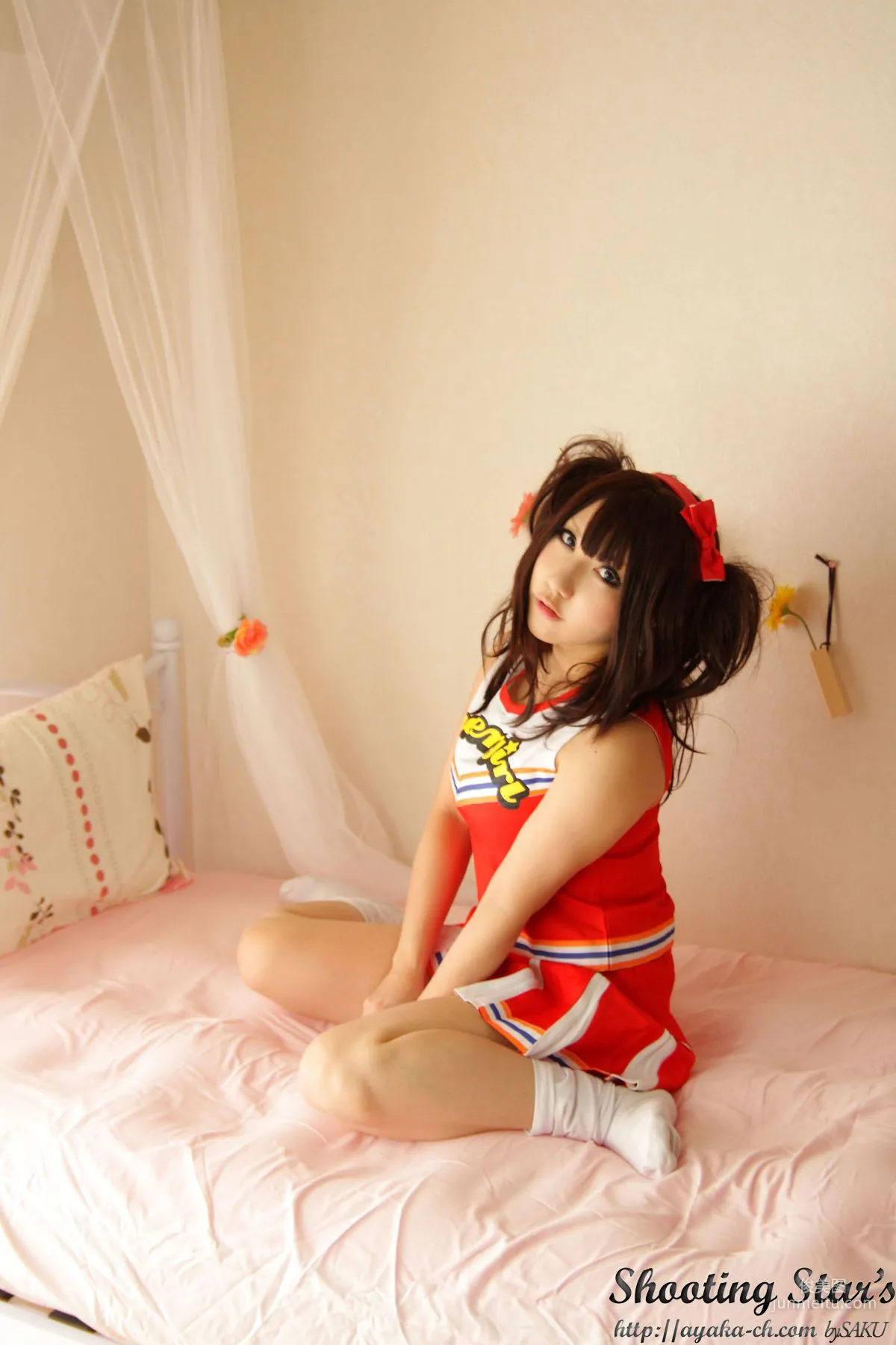 绫香 (サク Saku Ayaka) [Honoo no Rocket] Waitress+Cheerleader [Sakuyabime] 寫真集 18