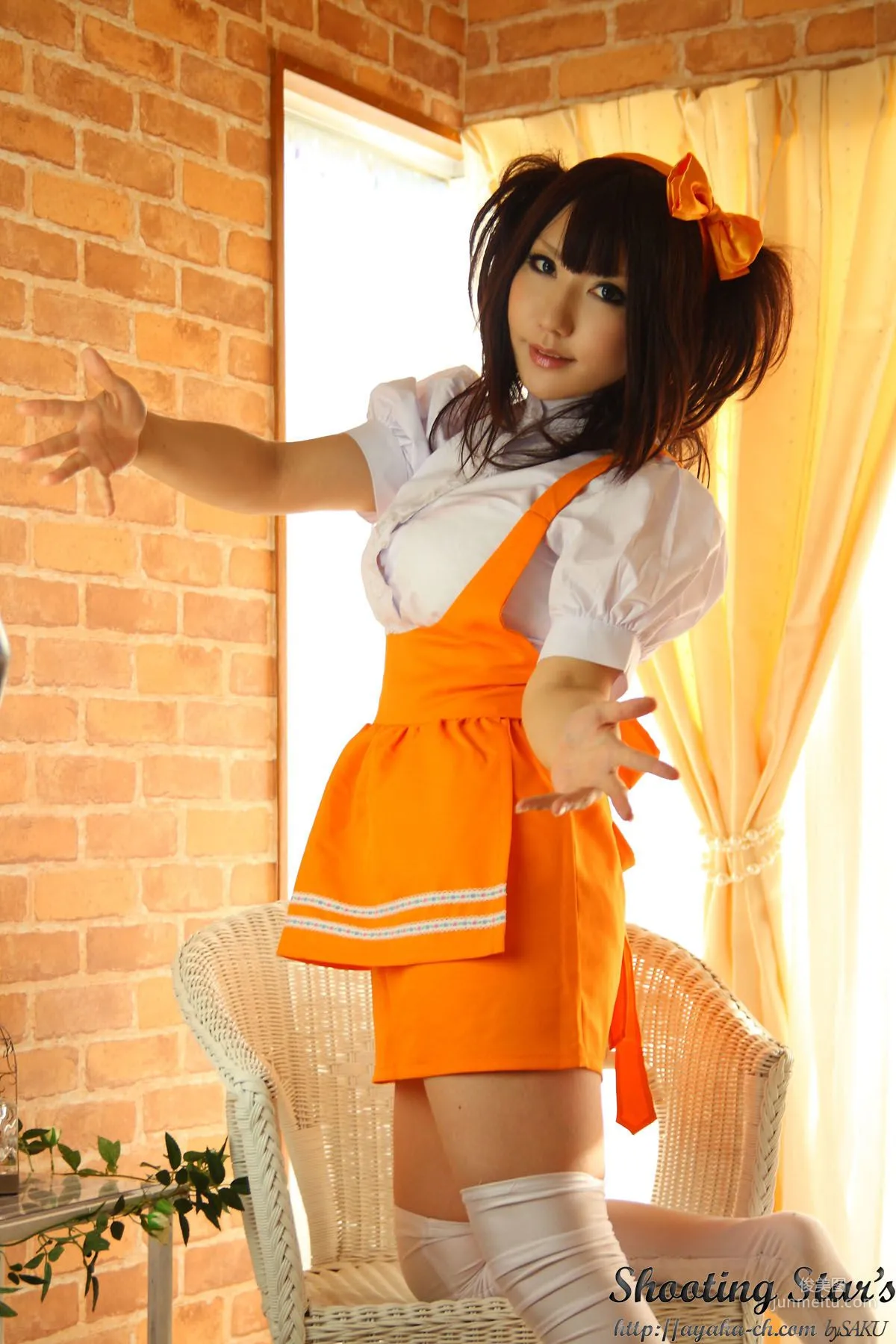 绫香 (サク Saku Ayaka) [Honoo no Rocket] Waitress+Cheerleader [Sakuyabime] 寫真集 62