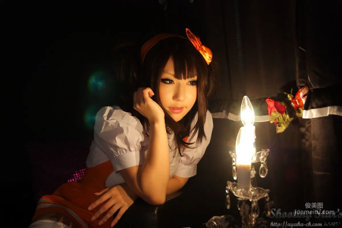 绫香 (サク Saku Ayaka) [Honoo no Rocket] Waitress+Cheerleader [Sakuyabime] 寫真集 44