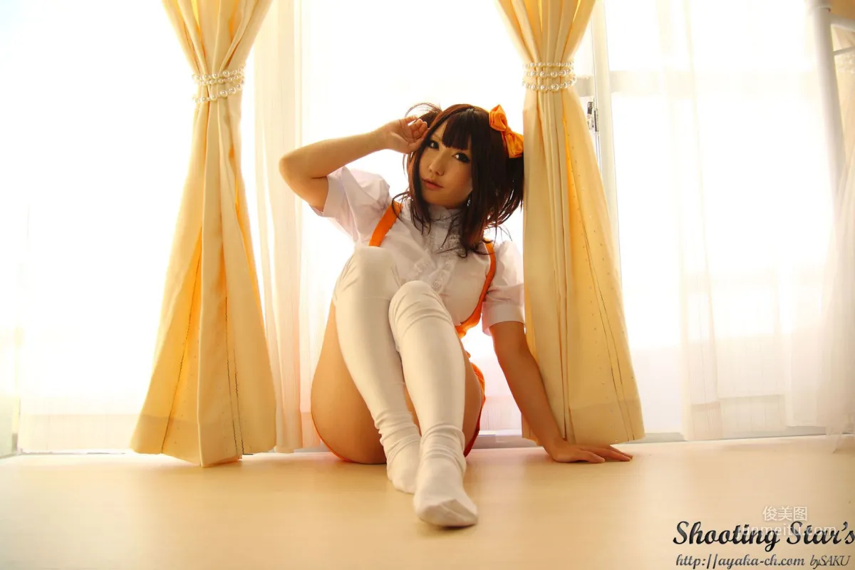 绫香 (サク Saku Ayaka) [Honoo no Rocket] Waitress+Cheerleader [Sakuyabime] 寫真集 8
