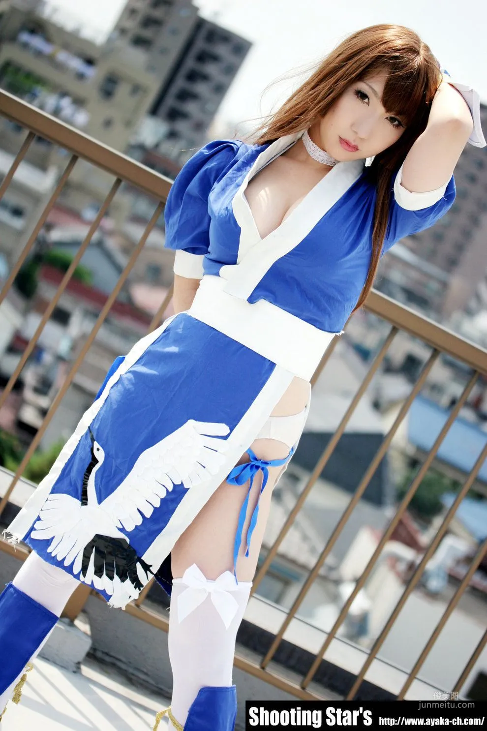 サク (绫香 Saku Ayaka) 《Dead Or Alive》-霞-Kasumi 藍色 寫真集 104