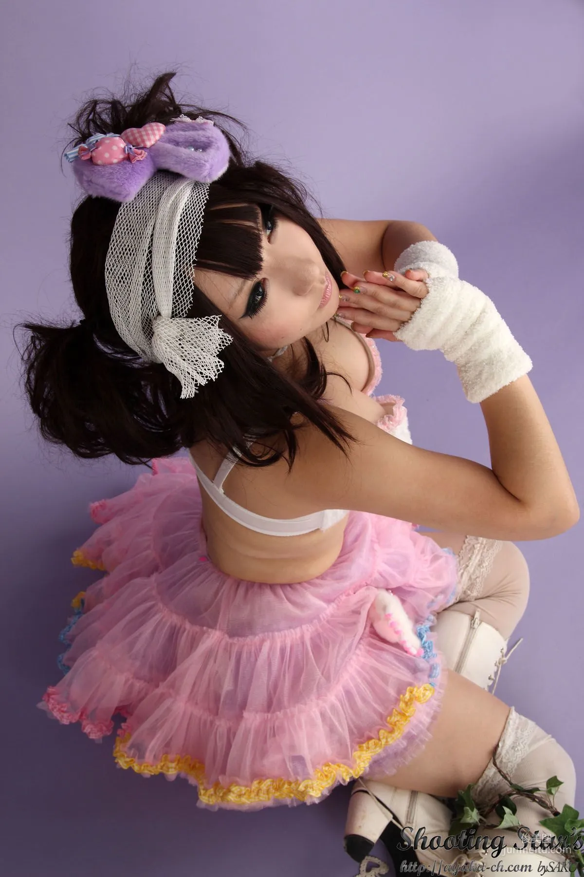 绫香 (サク Saku Ayaka) [Honoo no Rocket] Waitress+Cheerleader [Sakuyabime] 寫真集 57