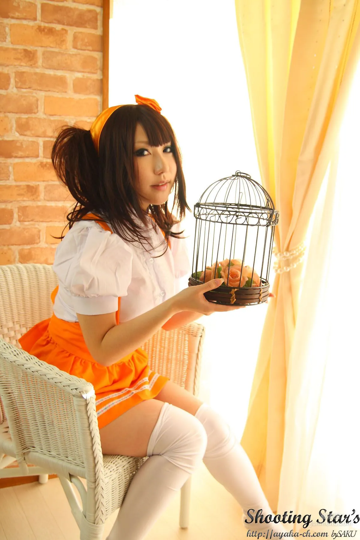 绫香 (サク Saku Ayaka) [Honoo no Rocket] Waitress+Cheerleader [Sakuyabime] 寫真集 55