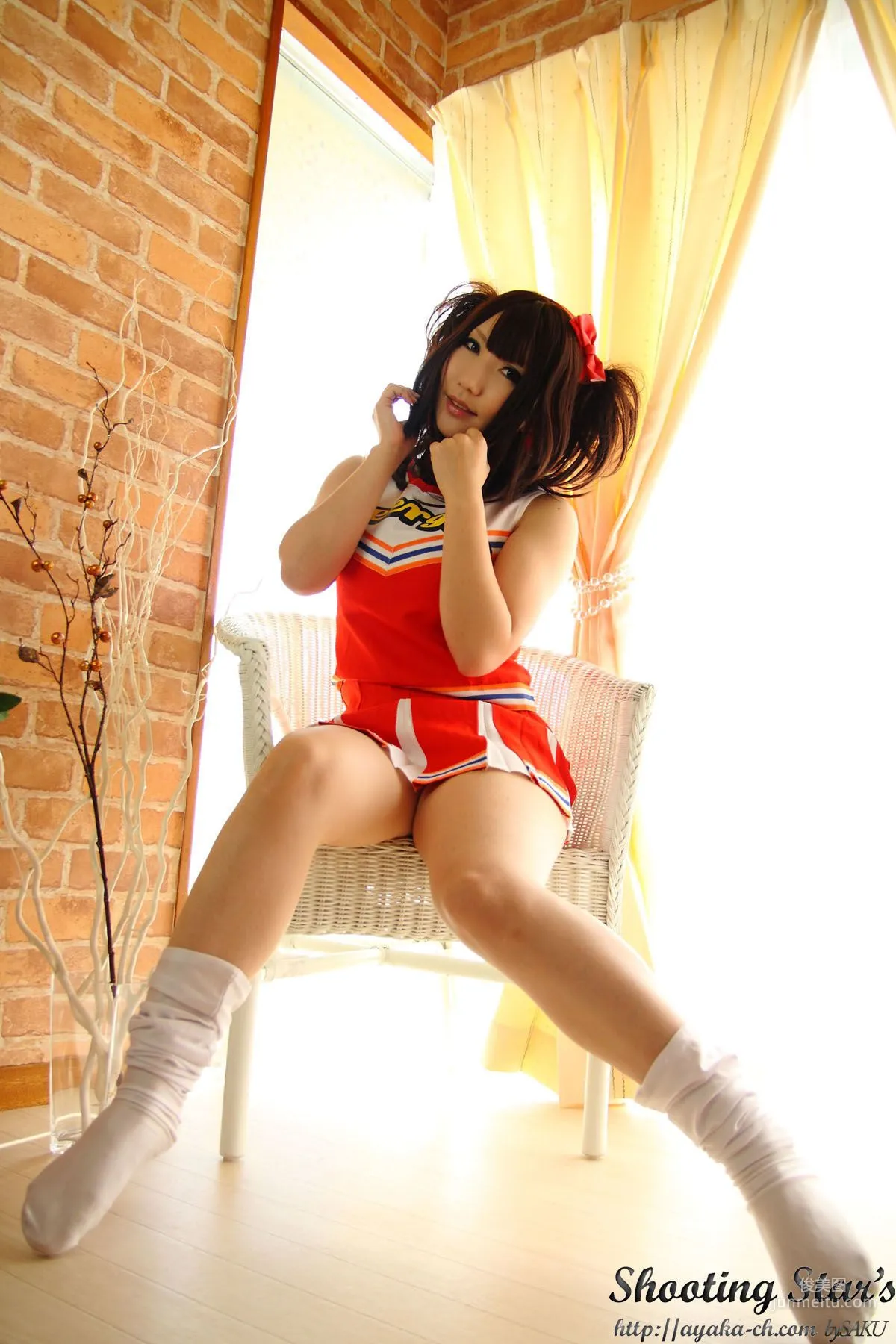 绫香 (サク Saku Ayaka) [Honoo no Rocket] Waitress+Cheerleader [Sakuyabime] 寫真集 30