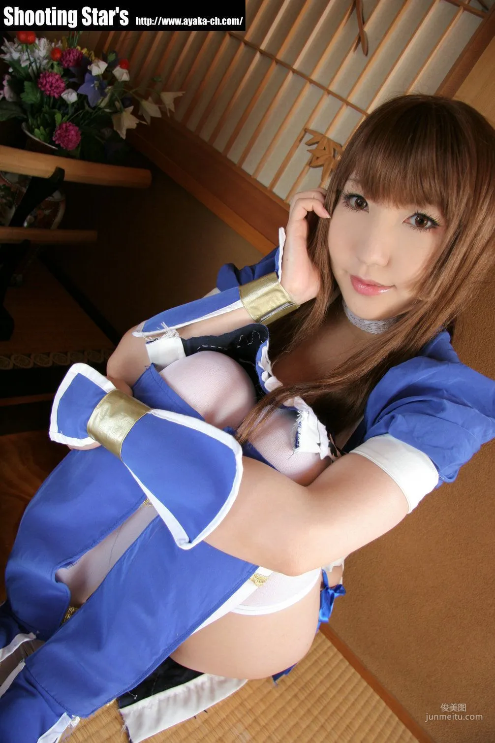 サク (绫香 Saku Ayaka) 《Dead Or Alive》-霞-Kasumi 蓝色 写真集43