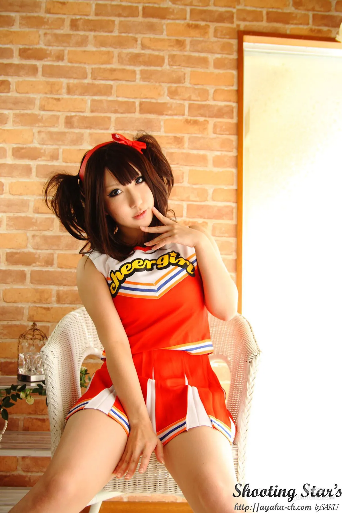绫香 (サク Saku Ayaka) [Honoo no Rocket] Waitress+Cheerleader [Sakuyabime] 寫真集 32