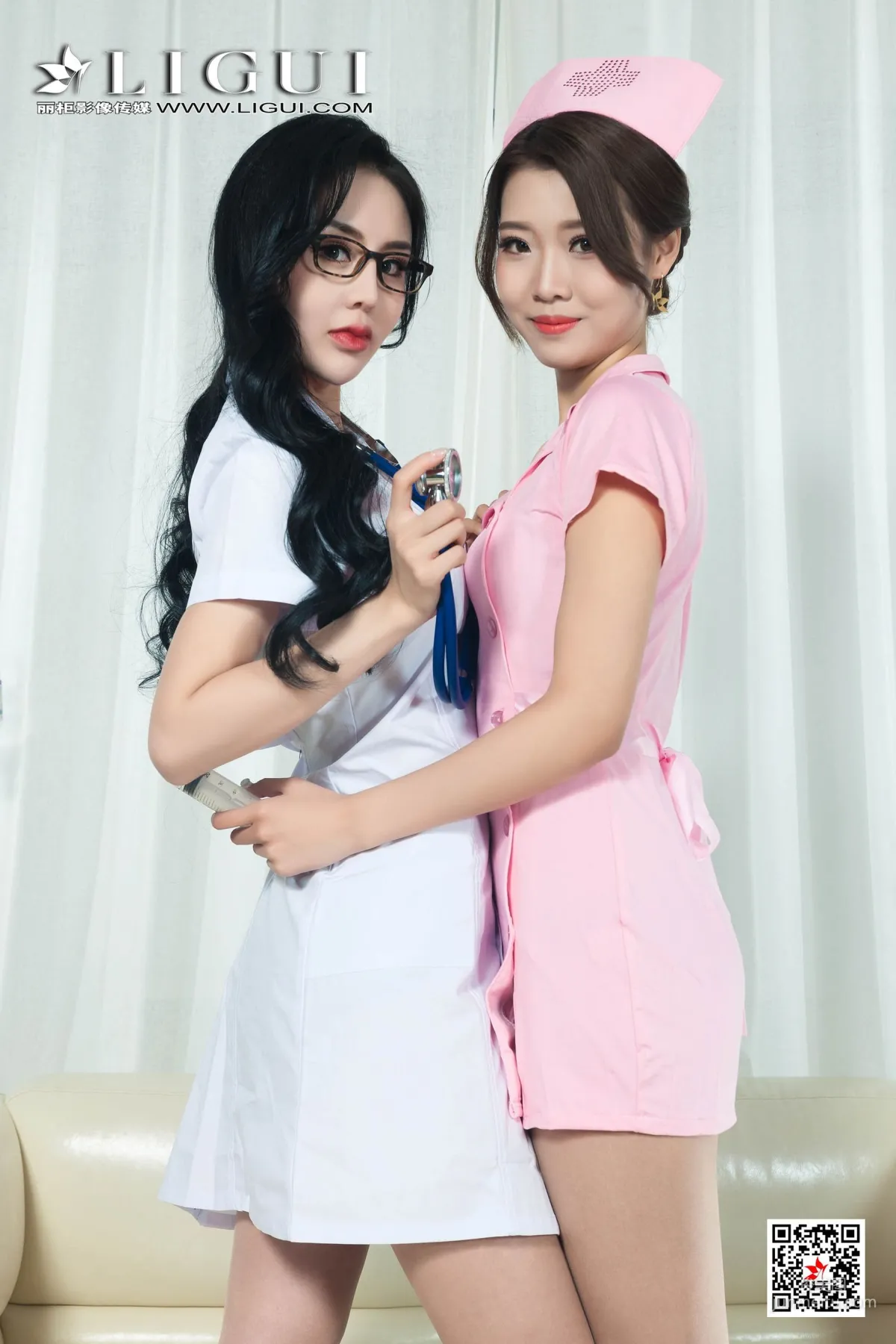 钟晴&凉儿《丝足病房》 [丽柜Ligui] 网络丽人 写真集10
