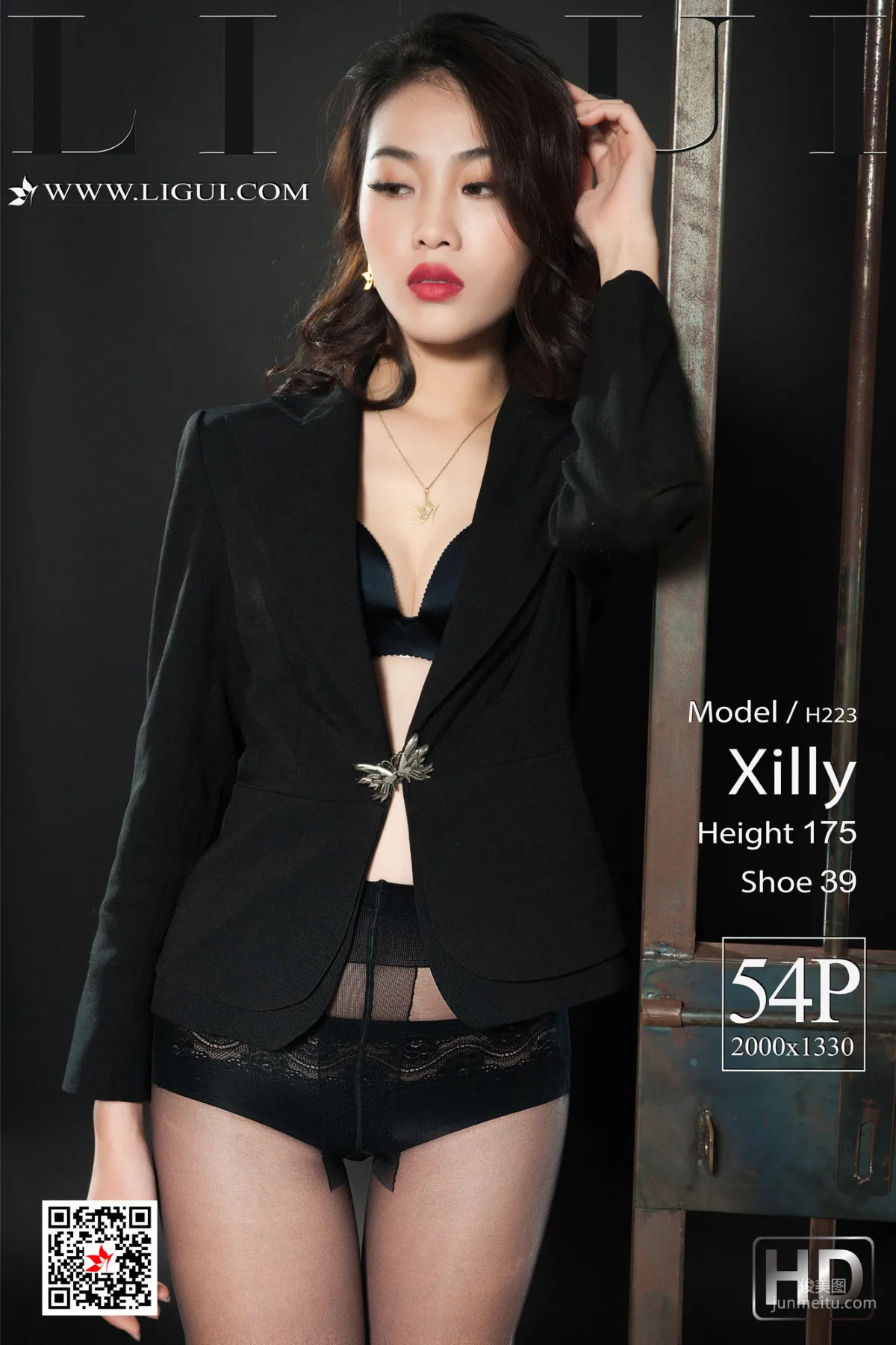 腿模Xilly《监狱黑丝女王》 [丽柜Ligui] 写真集1