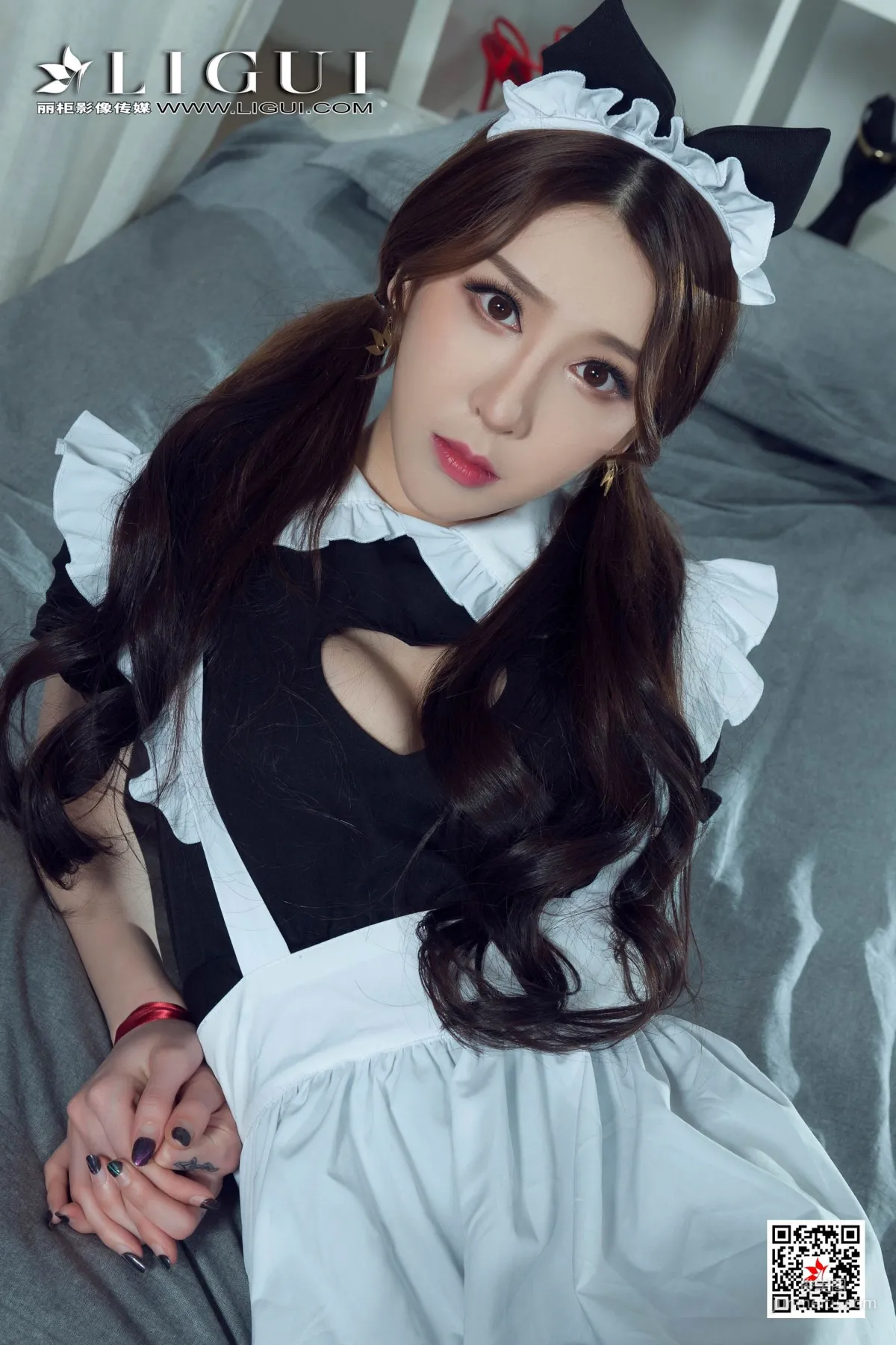 腿模兔子《女仆繩藝》 [麗櫃美束Ligui] 網絡麗人 寫真集 18