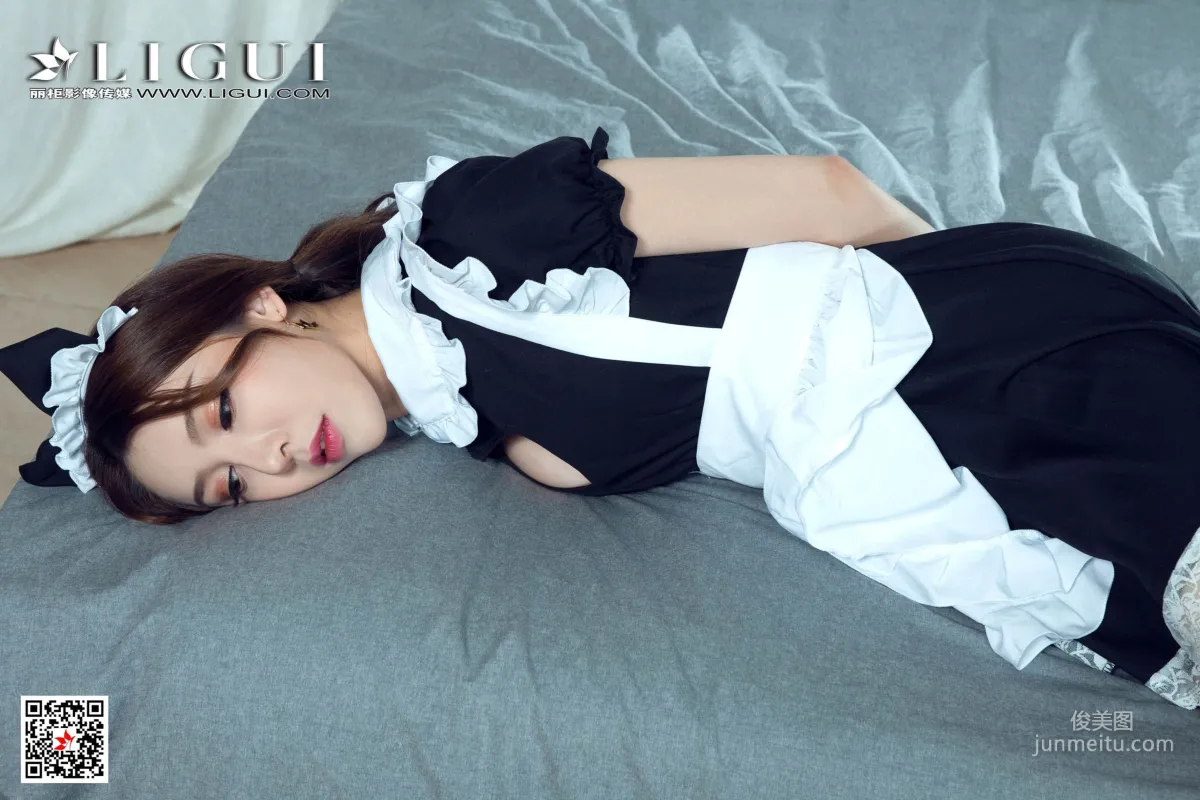 腿模兔子《女仆繩藝》 [麗櫃美束Ligui] 網絡麗人 寫真集 100
