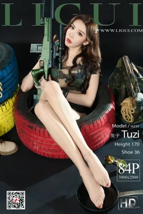 兔子《迷彩女兵COS》 [麗櫃Ligui] 美腿絲足 寫真集