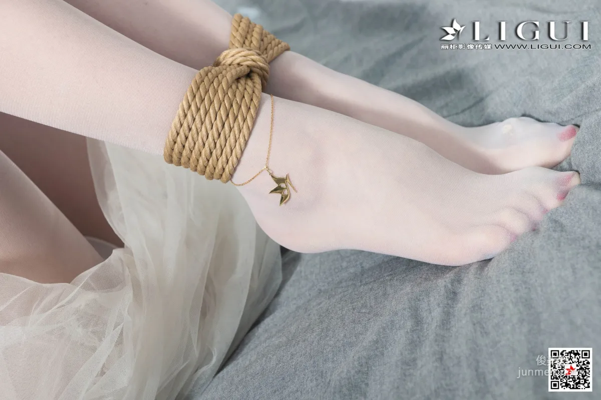 腿模兔子《婚紗白絲捆綁繩藝》 [麗櫃美束Ligui] 寫真集 85