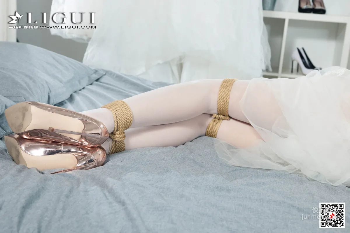 腿模兔子《婚紗白絲捆綁繩藝》 [麗櫃美束Ligui] 寫真集 88