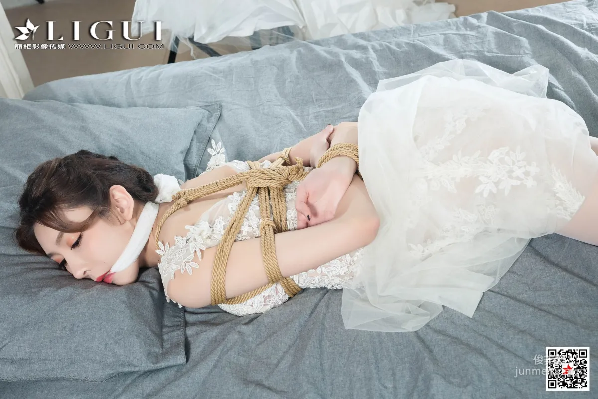 腿模兔子《婚紗白絲捆綁繩藝》 [麗櫃美束Ligui] 寫真集 34