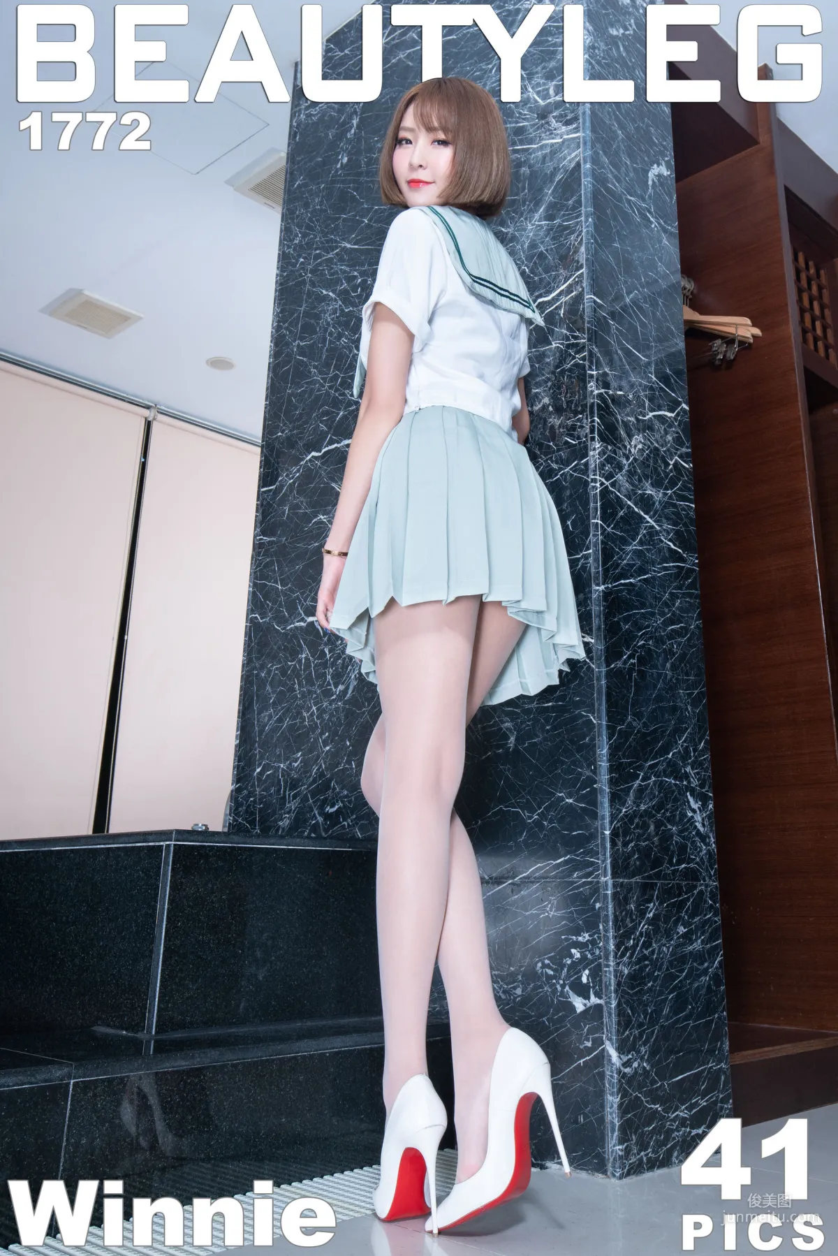 腿模Winnie《學生制服+吊帶連衣裙》 [Beautyleg] No.1772 寫真集 1
