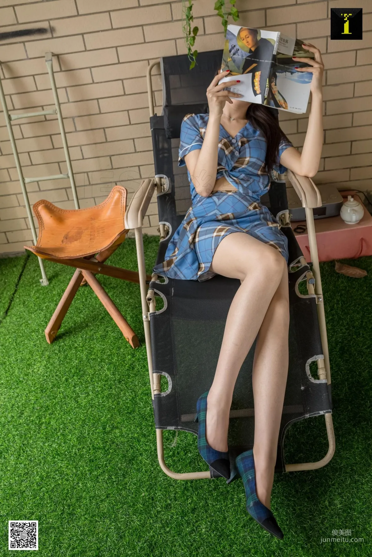 模特甜甜 《甜甜的綠格子高跟》 [異思趣向IESS] 寫真集 70