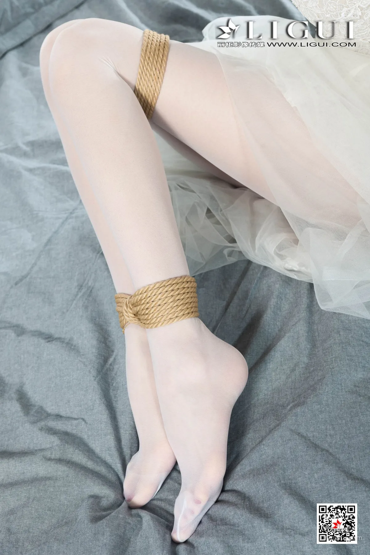 腿模兔子《婚紗白絲捆綁繩藝》 [麗櫃美束Ligui] 寫真集 8