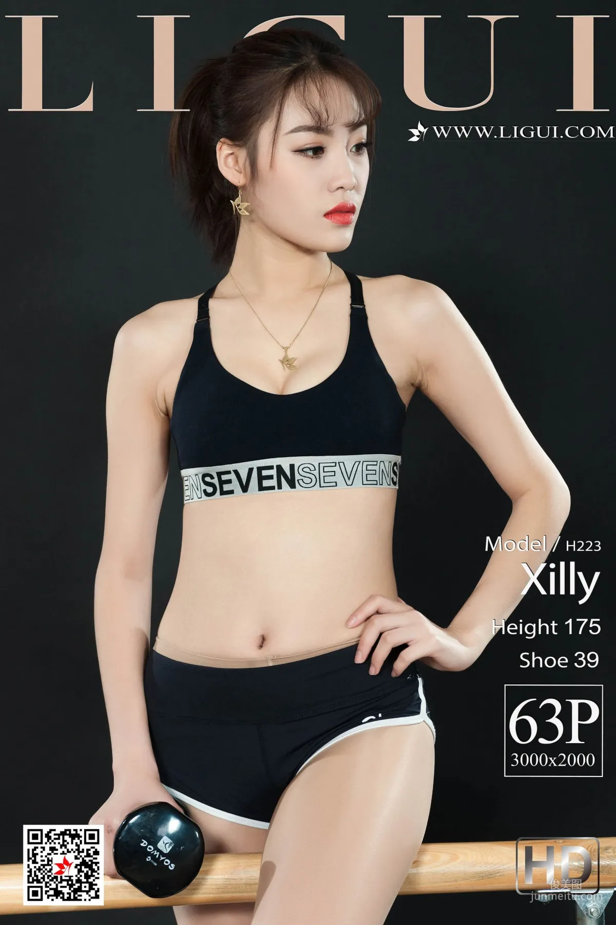 腿模Xilly《健身丝足》 [丽柜Ligui] 写真集1