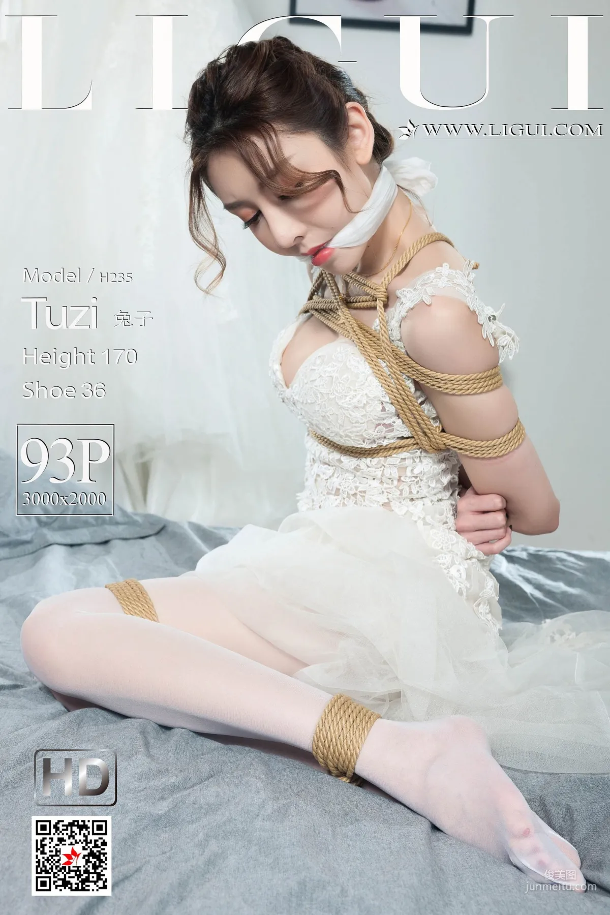 腿模兔子《婚紗白絲捆綁繩藝》 [麗櫃美束Ligui] 寫真集 1