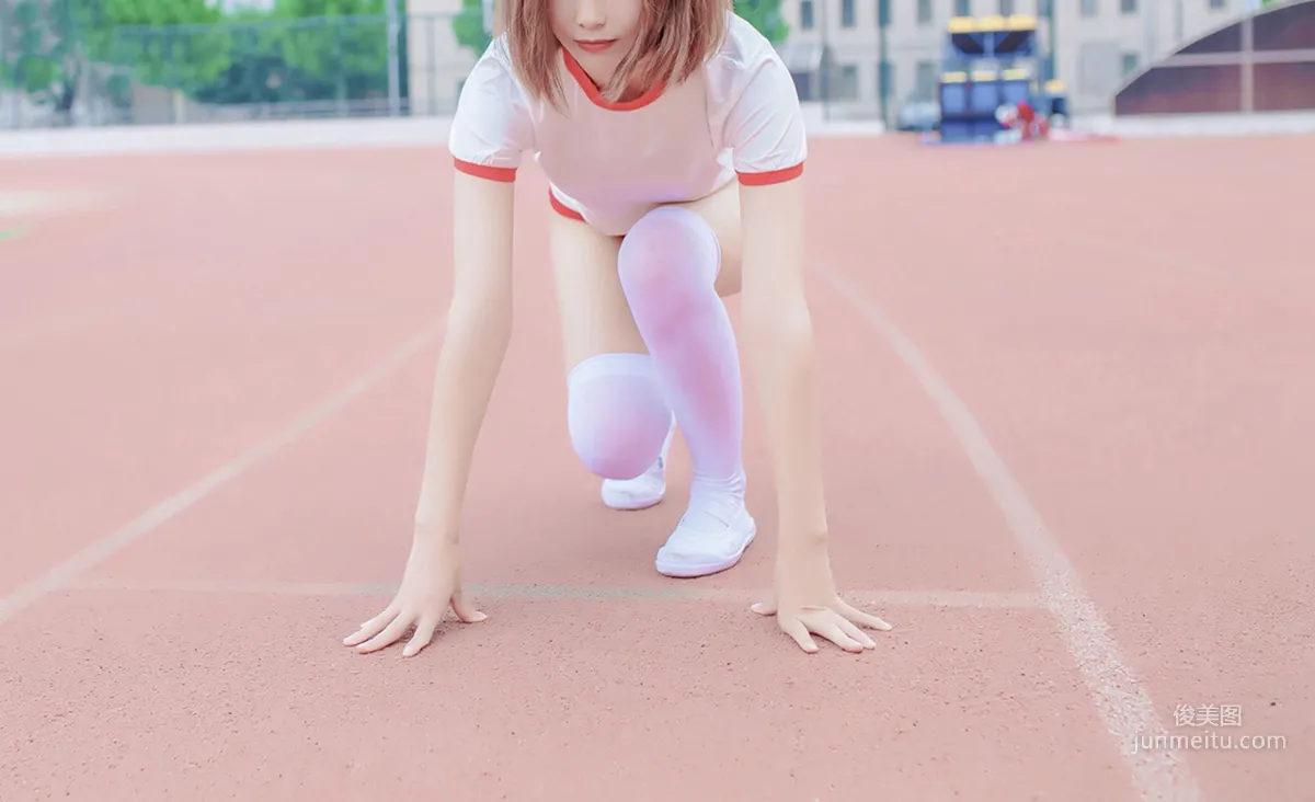 [風之領域] NO.132 體操服少女的過膝白絲 寫真集 23