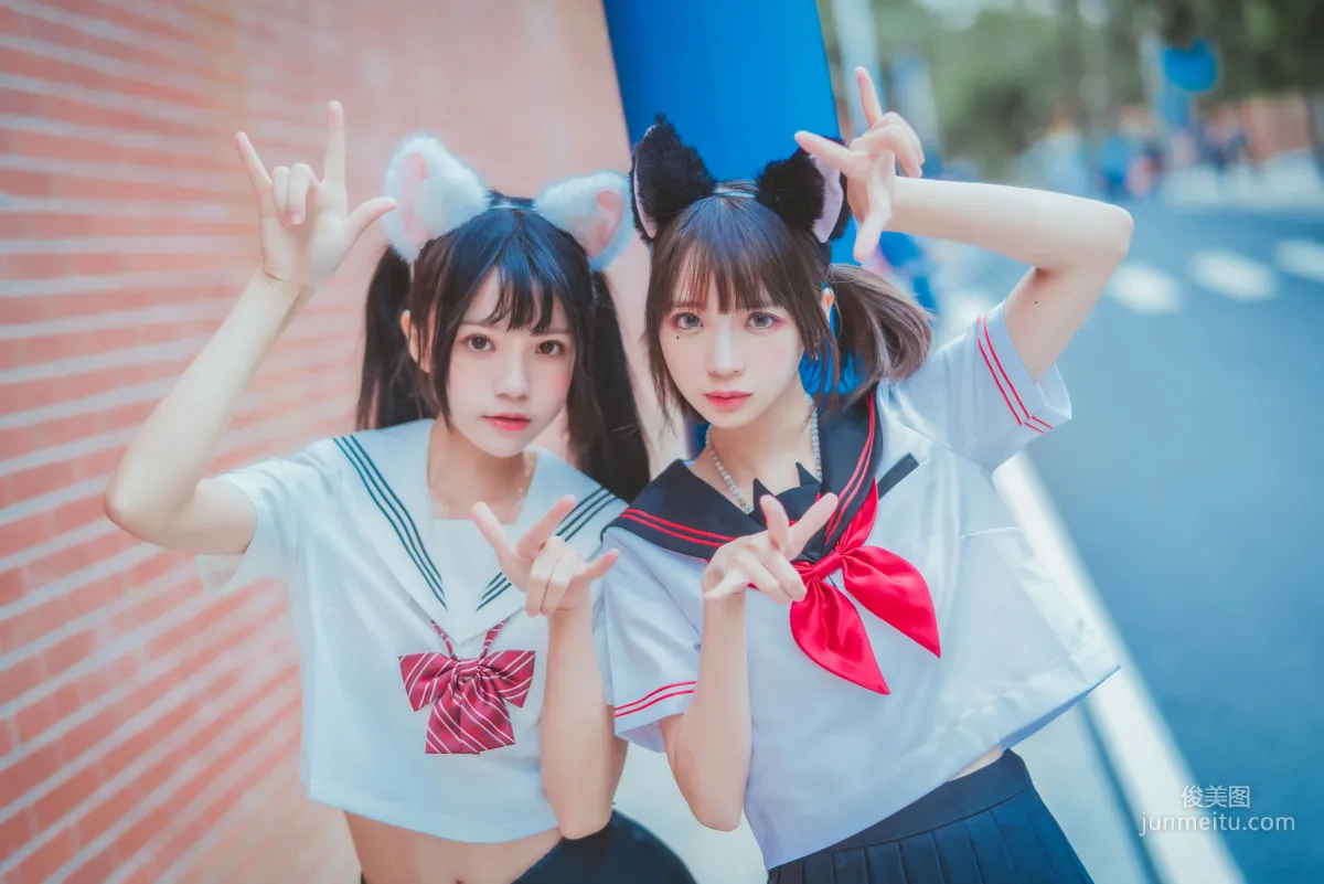 桜桃喵&瘋貓ss 《JK百合2》 [蘿莉COS] 寫真集 30