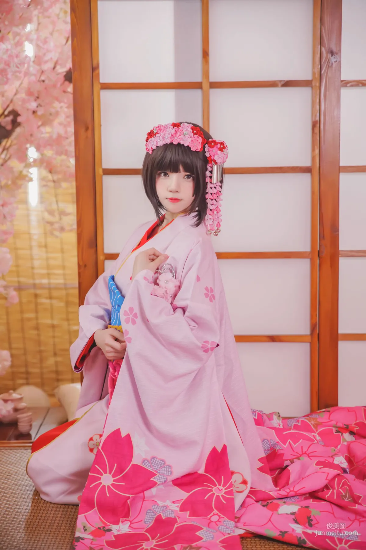 桜桃喵《(加藤惠)和服》 [蘿莉COS] 寫真集 16