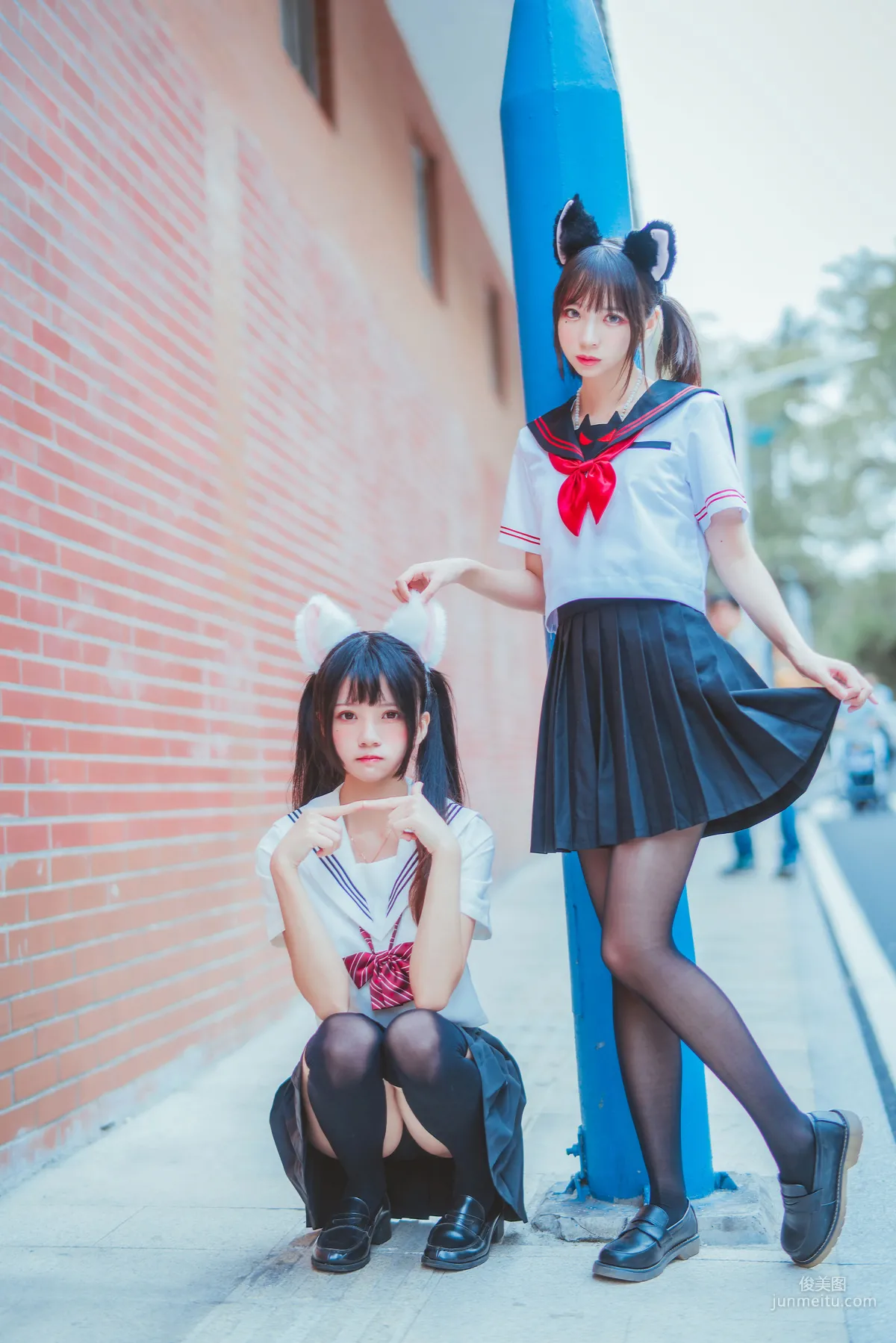桜桃喵&瘋貓ss 《JK百合2》 [蘿莉COS] 寫真集 7