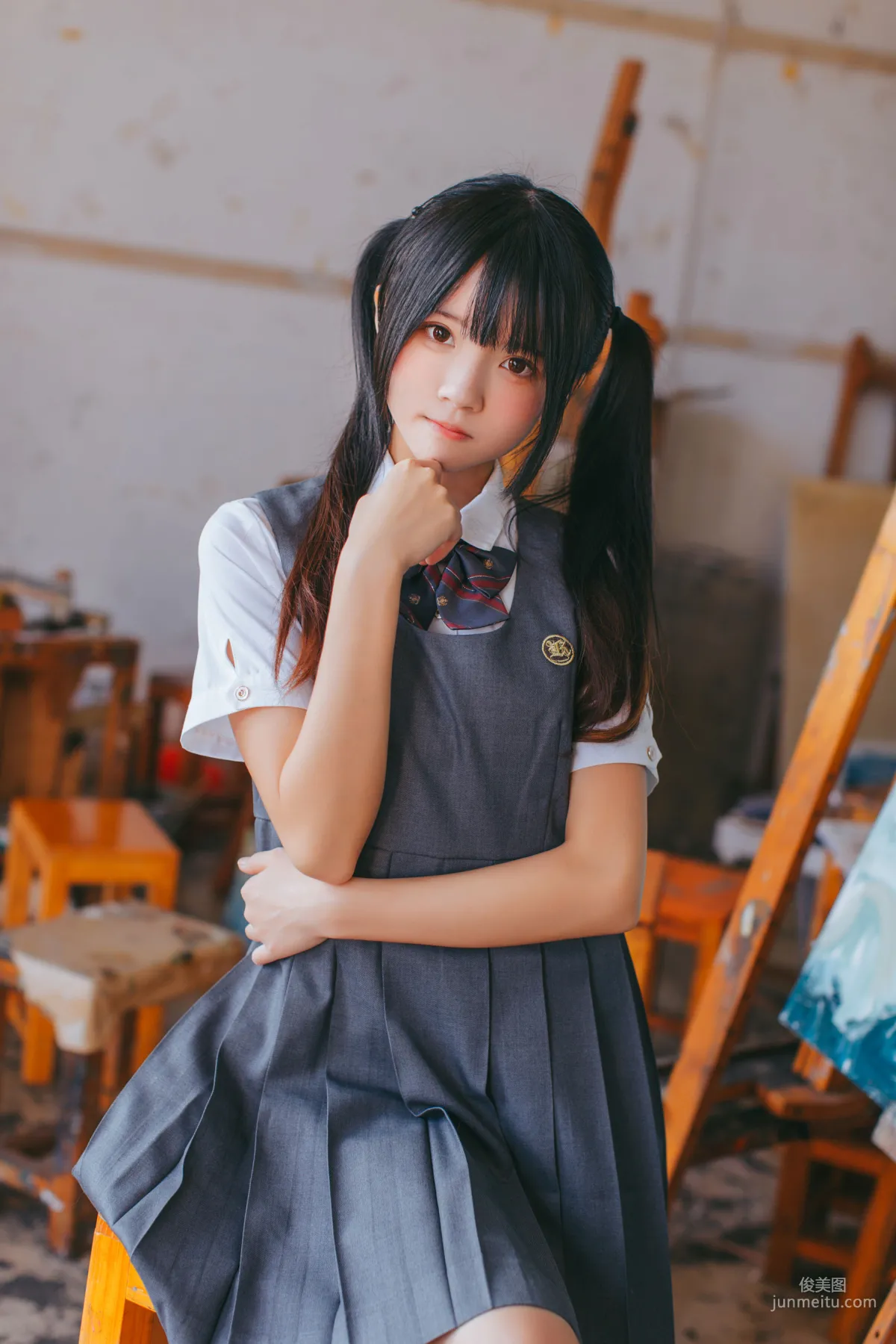 桜桃喵《画室少女》 [萝莉COS] 写真集3