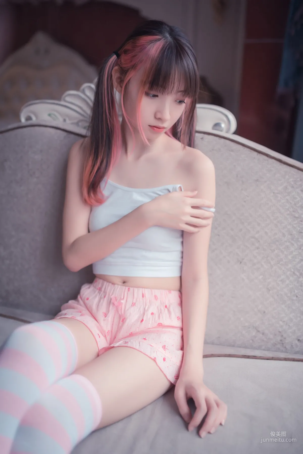 [风之领域] NO.025 粉白条纹小可爱 写真集7