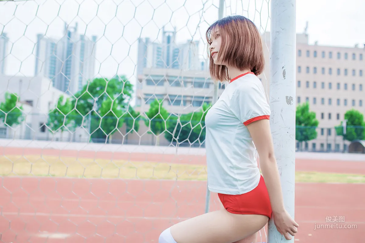 [風之領域] NO.132 體操服少女的過膝白絲 寫真集 35