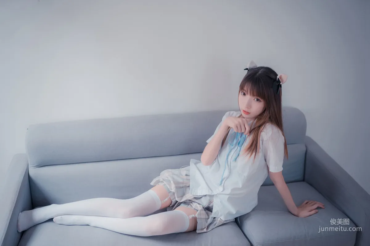 [风之领域] NO.065 格子裙吊带白丝 写真集35