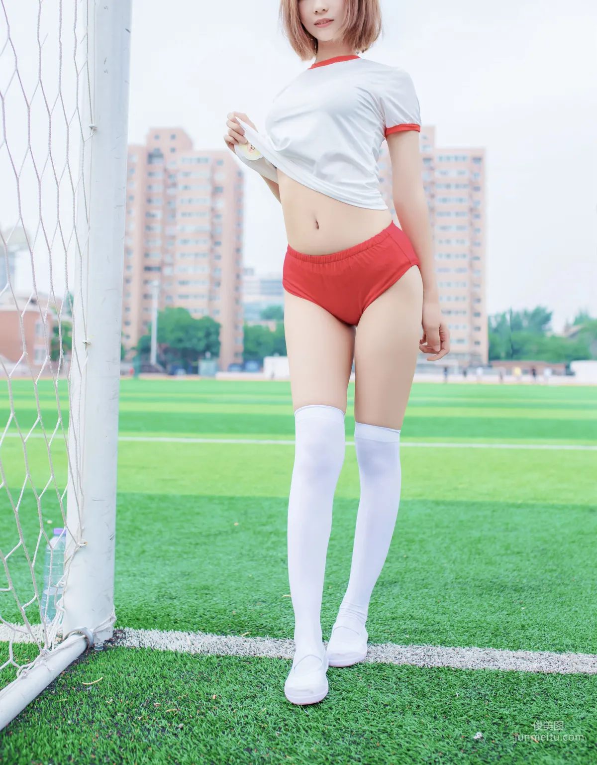 [風之領域] NO.132 體操服少女的過膝白絲 寫真集 33