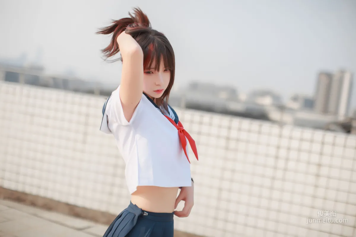 疯猫ss《同桌的水手服》 [萝莉COS] 写真集33