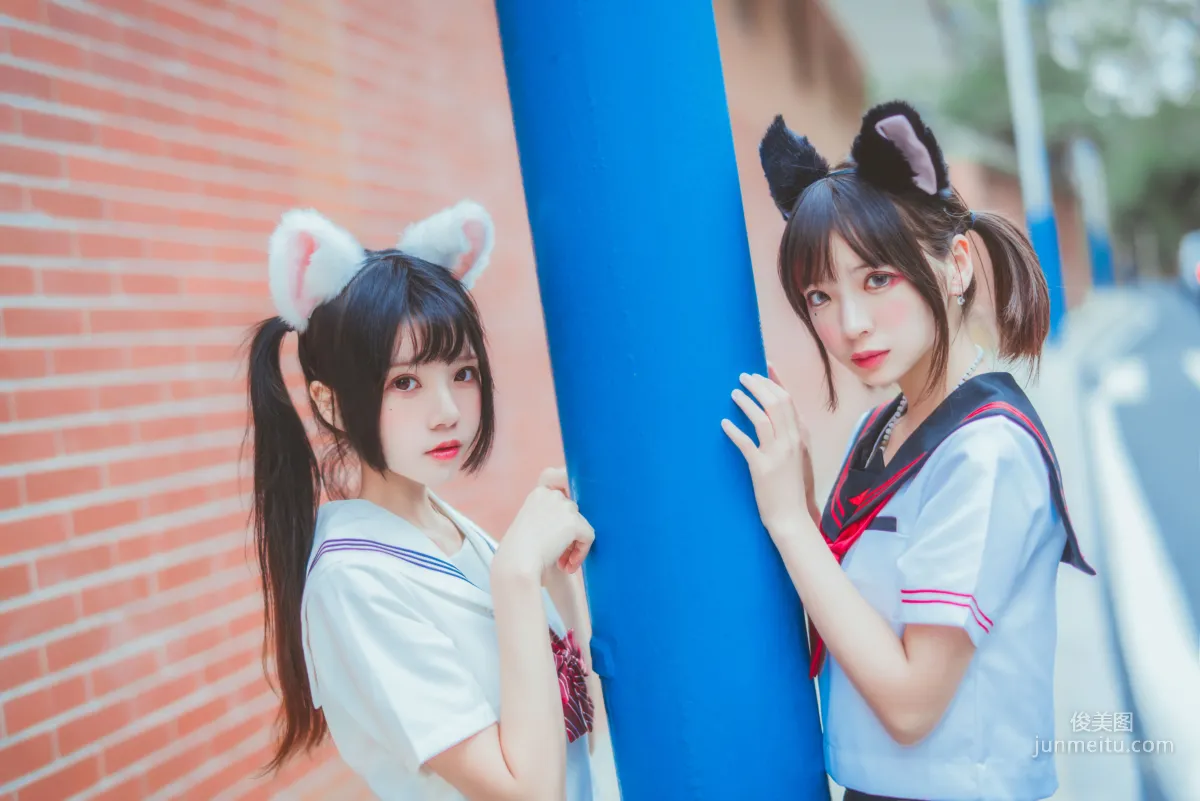 桜桃喵&瘋貓ss 《JK百合2》 [蘿莉COS] 寫真集 13