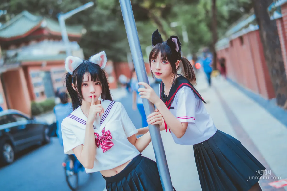 桜桃喵&瘋貓ss 《JK百合2》 [蘿莉COS] 寫真集 22
